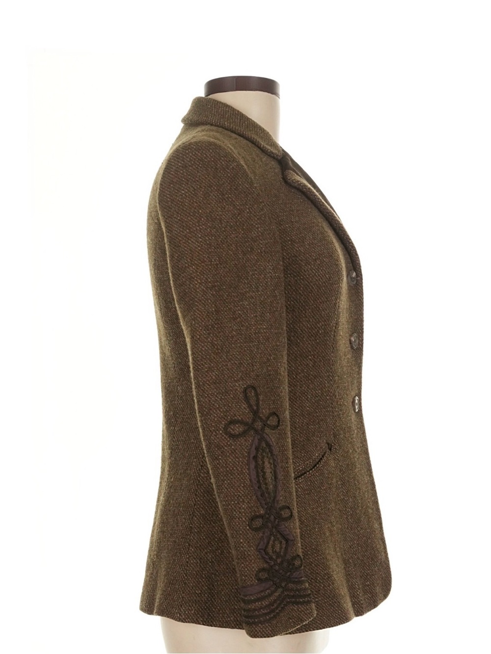 Ralph Lauren Equestrian Jacket Wool Tweed Blazer Embroidered Velvet Blue Label 8 - Picture 6 of 14
